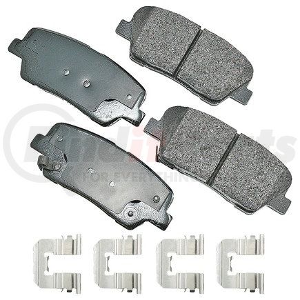 ACT1284B by AKEBONO - ProACT Ultra Premium Ceramic Disc Brake Pad Kit