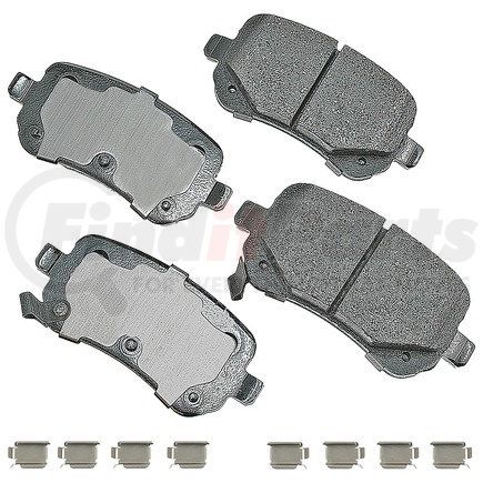 ACT1326A by AKEBONO - ProACT Ultra Premium Ceramic Disc Brake Pad Kit