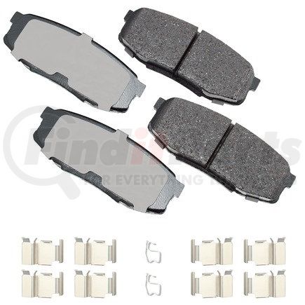 ACT1304A by AKEBONO - ProACT Ultra Premium Ceramic Disc Brake Pad Kit