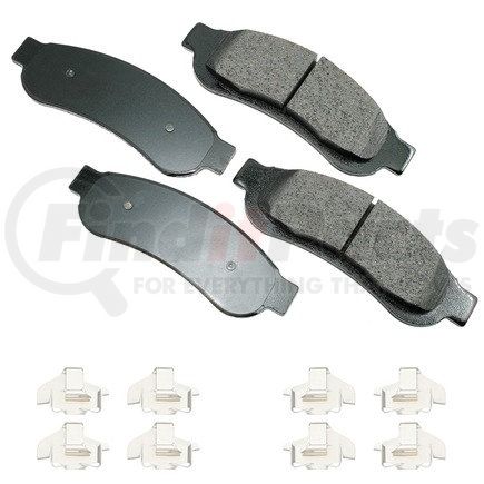 ACT1334B by AKEBONO - ProACT Ultra Premium Ceramic Disc Brake Pad Kit