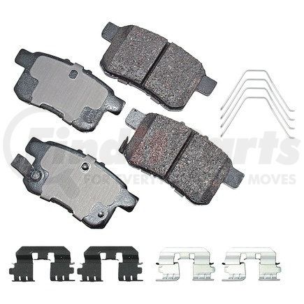 ACT1336A by AKEBONO - ProACT Ultra Premium Ceramic Disc Brake Pad Kit