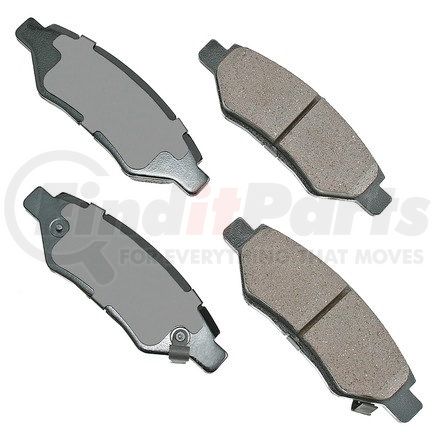 ACT1337 by AKEBONO - ProACT Ultra Premium Ceramic Disc Brake Pad Kit