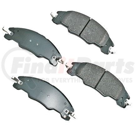 ACT1339 by AKEBONO - ProACT Ultra Premium Ceramic Disc Brake Pad Kit