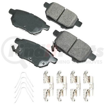 ACT1354C by AKEBONO - ProACT Ultra Premium Ceramic Disc Brake Pad Kit