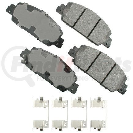 ACT1654 by AKEBONO - ProACT Ultra Premium Ceramic Disc Brake Pad Kit