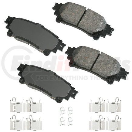 ACT1391A by AKEBONO - ProACT Ultra Premium Ceramic Disc Brake Pad Kit