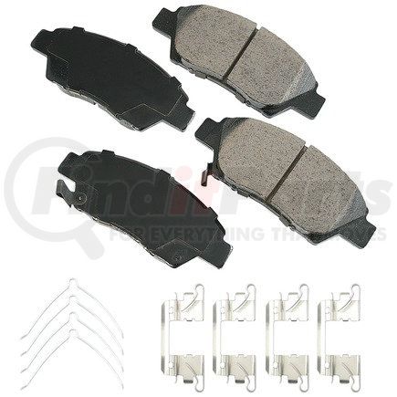 ACT1394B by AKEBONO - ProACT Ultra Premium Ceramic Disc Brake Pad Kit