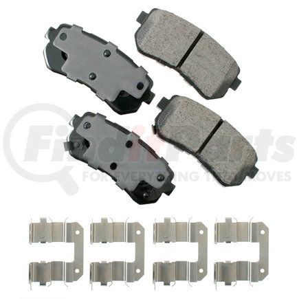 ACT1398 by AKEBONO - ProACT Ultra Premium Ceramic Disc Brake Pad Kit