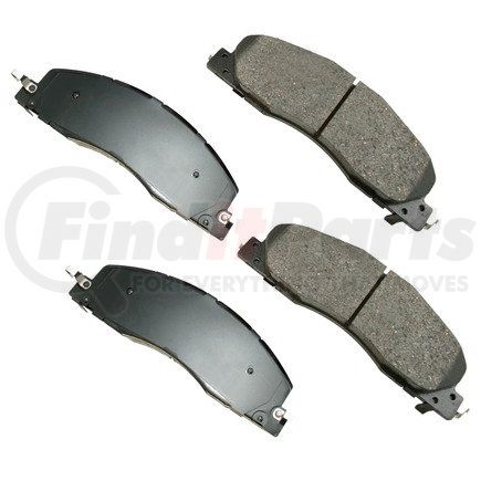 ACT1399 by AKEBONO - ProACT Ultra Premium Ceramic Disc Brake Pad Kit