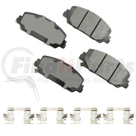 ACT1697 by AKEBONO - ProACT Ultra Premium Ceramic Disc Brake Pad Kit