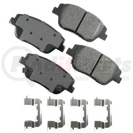 ACT1444 by AKEBONO - ProACT Ultra Premium Ceramic Disc Brake Pad Kit