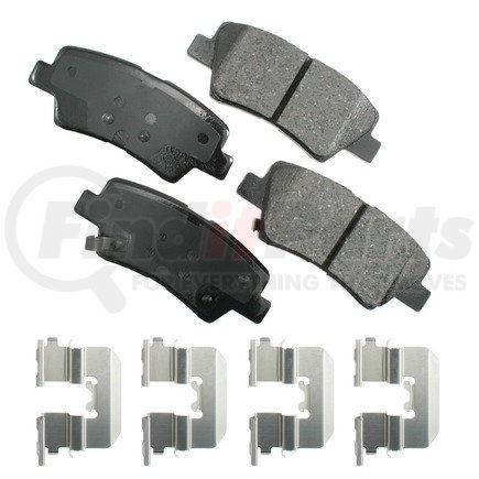 ACT1445 by AKEBONO - ProACT Ultra Premium Ceramic Disc Brake Pad Kit