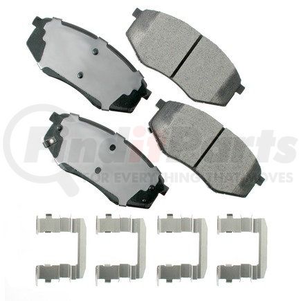 ACT1447 by AKEBONO - ProACT Ultra Premium Ceramic Disc Brake Pad Kit