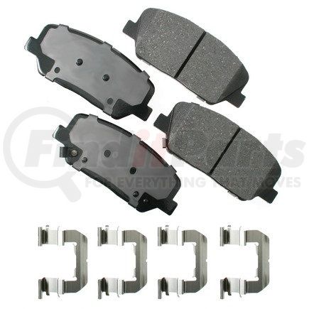 ACT1413 by AKEBONO - ProACT Ultra Premium Ceramic Disc Brake Pad Kit