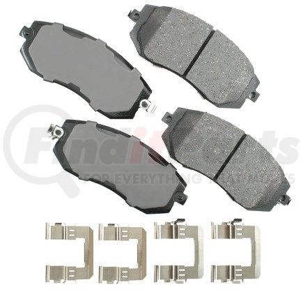 ACT1539 by AKEBONO - ProACT Ultra Premium Ceramic Disc Brake Pad Kit