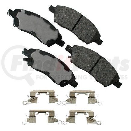 ACT1592 by AKEBONO - ProACT Ultra Premium Ceramic Disc Brake Pad Kit