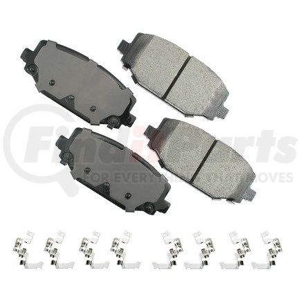 ACT1596 by AKEBONO - ProACT Ultra Premium Ceramic Disc Brake Pad Kit