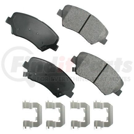 ACT1543A by AKEBONO - ProACT Ultra Premium Ceramic Disc Brake Pad Kit