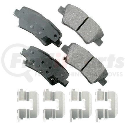 ACT1544 by AKEBONO - ProACT Ultra Premium Ceramic Disc Brake Pad Kit