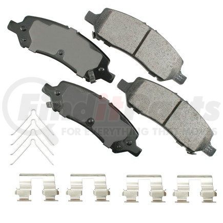 ACT1647 by AKEBONO - ProACT Ultra Premium Ceramic Disc Brake Pad Kit