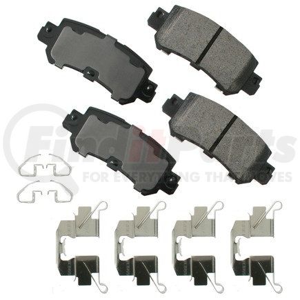 ACT1624 by AKEBONO - ProACT Ultra Premium Ceramic Disc Brake Pad Kit