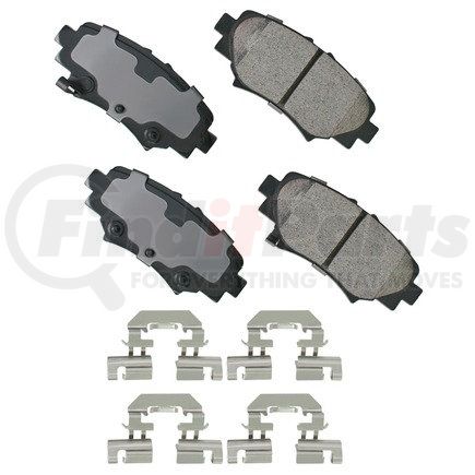 ACT1729 by AKEBONO - ProACT Ultra Premium Ceramic Disc Brake Pad Kit