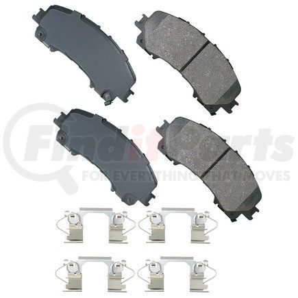 ACT1736 by AKEBONO - ProACT Ultra Premium Ceramic Disc Brake Pad Kit