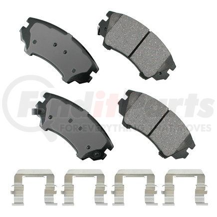 ACT1745 by AKEBONO - ProACT Ultra Premium Ceramic Disc Brake Pad Kit