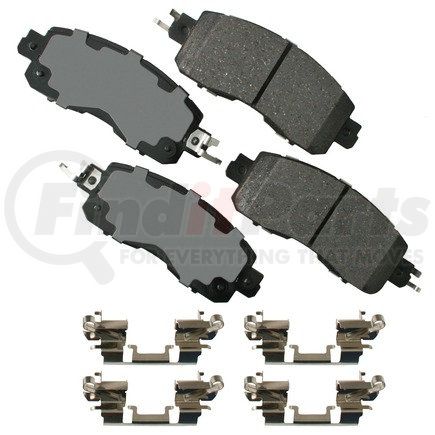 ACT1650 by AKEBONO - ProACT Ultra Premium Ceramic Disc Brake Pad Kit