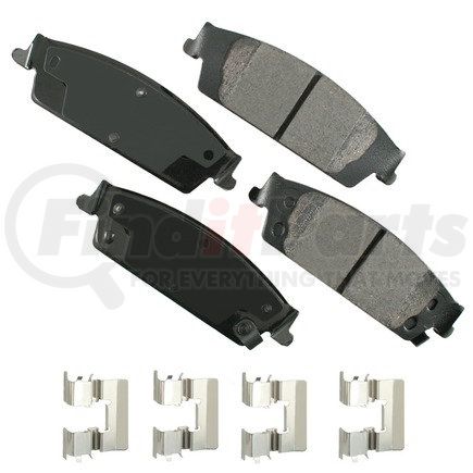 ACT1707 by AKEBONO - ProACT Ultra Premium Ceramic Disc Brake Pad Kit