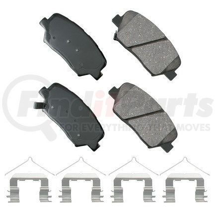 ACT1815 by AKEBONO - ProACT Ultra Premium Ceramic Disc Brake Pad Kit