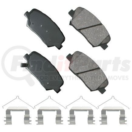 ACT1815A by AKEBONO - ProACT Ultra Premium Ceramic Disc Brake Pad Kit