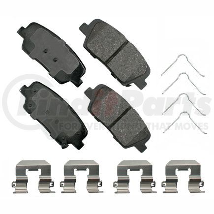 ACT1816 by AKEBONO - ProACT Ultra Premium Ceramic Disc Brake Pad Kit