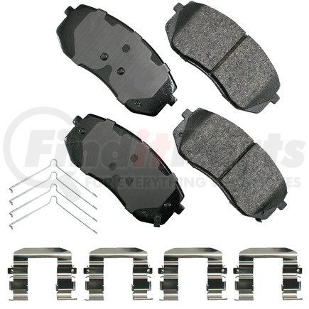 ACT1826 by AKEBONO - ProACT Ultra Premium Ceramic Disc Brake Pad Kit