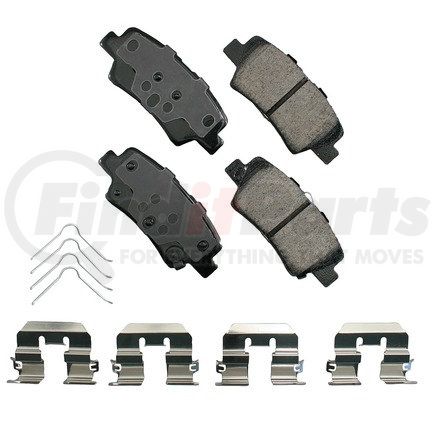 ACT1812 by AKEBONO - ProACT Ultra Premium Ceramic Disc Brake Pad Kit