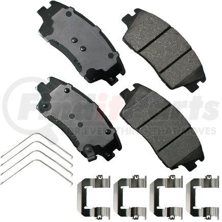 ACT1847 by AKEBONO - ProACT Ultra Premium Ceramic Disc Brake Pad Kit