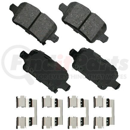 ACT1857 by AKEBONO - ProACT Ultra Premium Ceramic Disc Brake Pad Kit