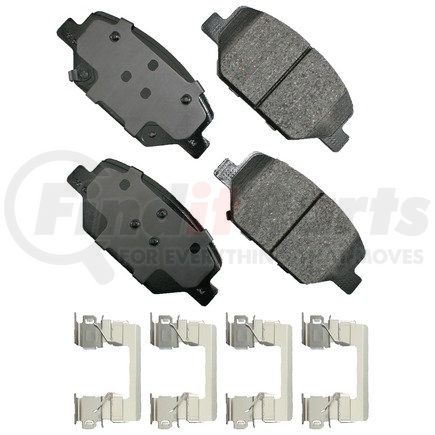 ACT1886 by AKEBONO - ProACT Ultra Premium Ceramic Disc Brake Pad Kit