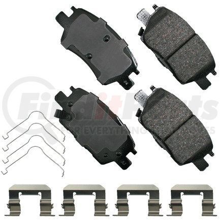 ACT1844 by AKEBONO - ProACT Ultra Premium Ceramic Disc Brake Pad Kit