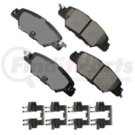 ACT1846 by AKEBONO - ProACT Ultra Premium Ceramic Disc Brake Pad Kit