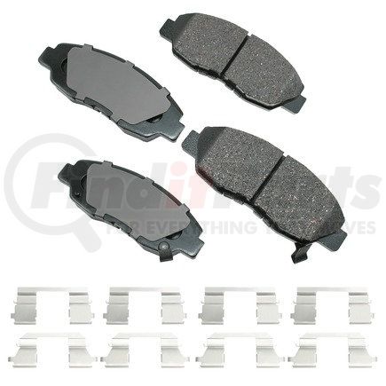 ACT465D by AKEBONO - ProACT Ultra Premium Ceramic Disc Brake Pad Kit