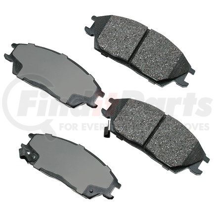 ACT497 by AKEBONO - ProACT Ultra Premium Ceramic Disc Brake Pad Kit