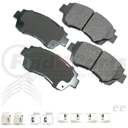 ACT476B by AKEBONO - ProACT Ultra Premium Ceramic Disc Brake Pad Kit