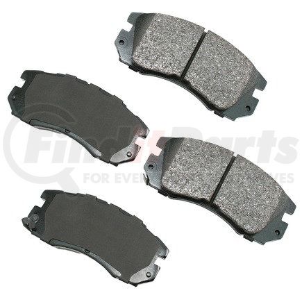 ACT563 by AKEBONO - ProACT Ultra Premium Ceramic Disc Brake Pad Kit