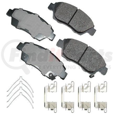 ACT621C by AKEBONO - ProACT Ultra Premium Ceramic Disc Brake Pad Kit