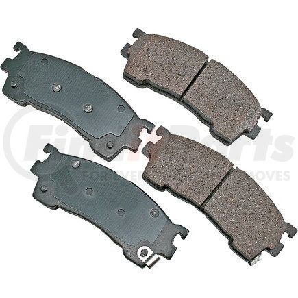 ACT637 by AKEBONO - ProACT Ultra Premium Ceramic Disc Brake Pad Kit