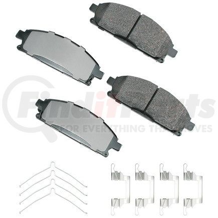 ACT691 by AKEBONO - ProACT Ultra Premium Ceramic Disc Brake Pad Kit