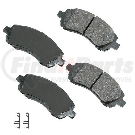 ACT722 by AKEBONO - ProACT Ultra Premium Ceramic Disc Brake Pad Kit