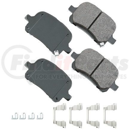 ACT707A by AKEBONO - ProACT Ultra Premium Ceramic Disc Brake Pad Kit