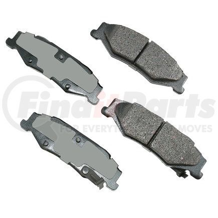 ACT732 by AKEBONO - ProACT Ultra Premium Ceramic Disc Brake Pad Kit